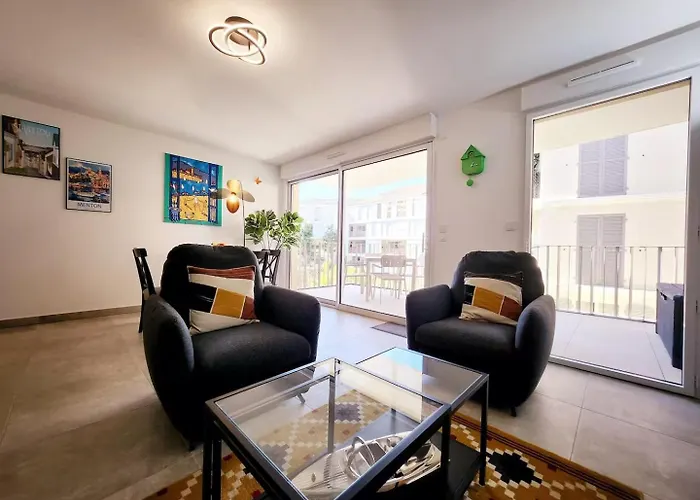 Le Marend 4 - T3 Avec Terrasse 公寓 昂蒂布